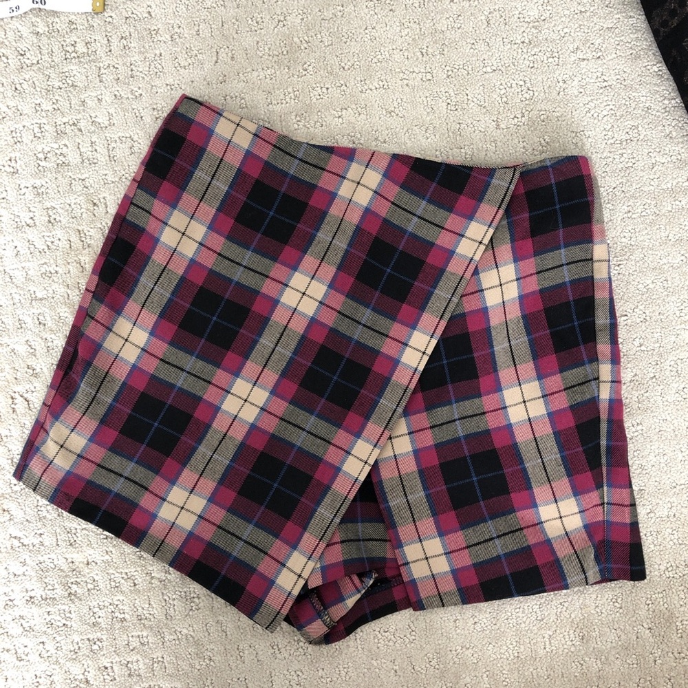 TOP SHOP plaid Skort